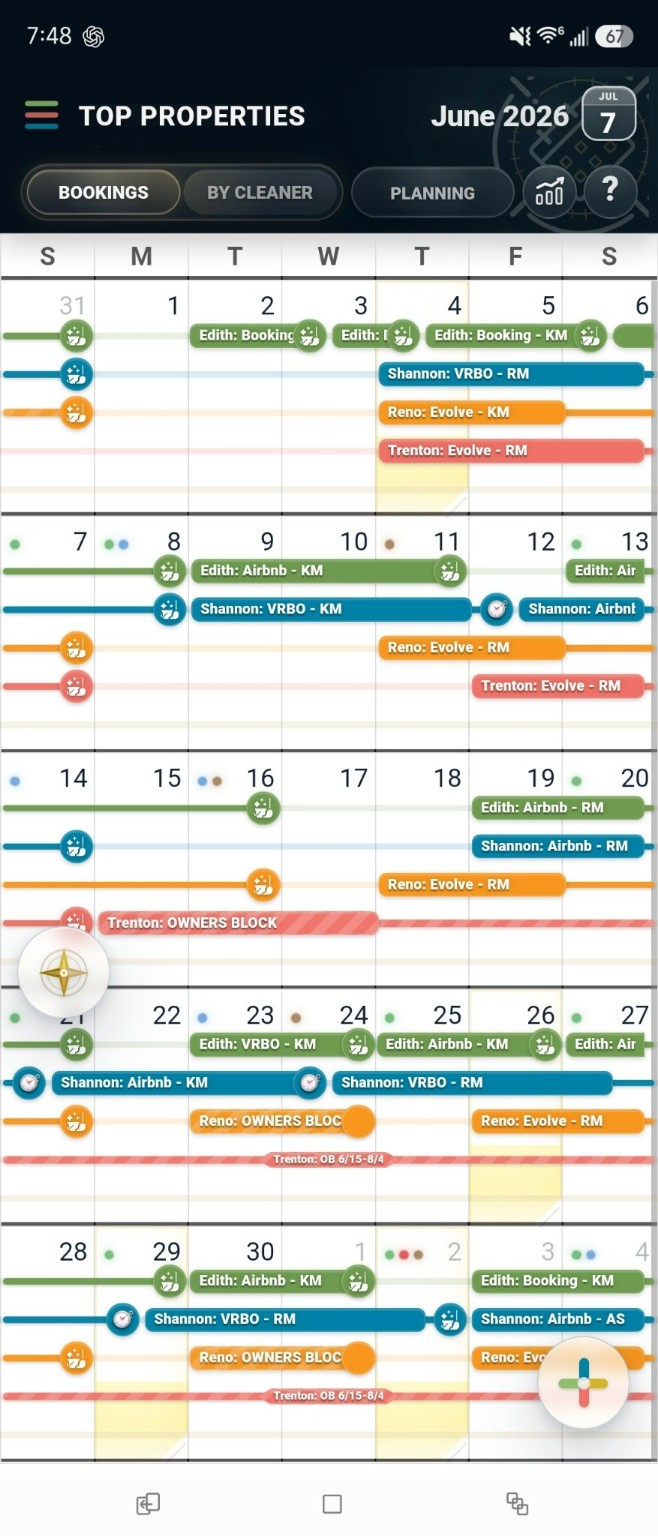 Collimet booking calendar view on mobile